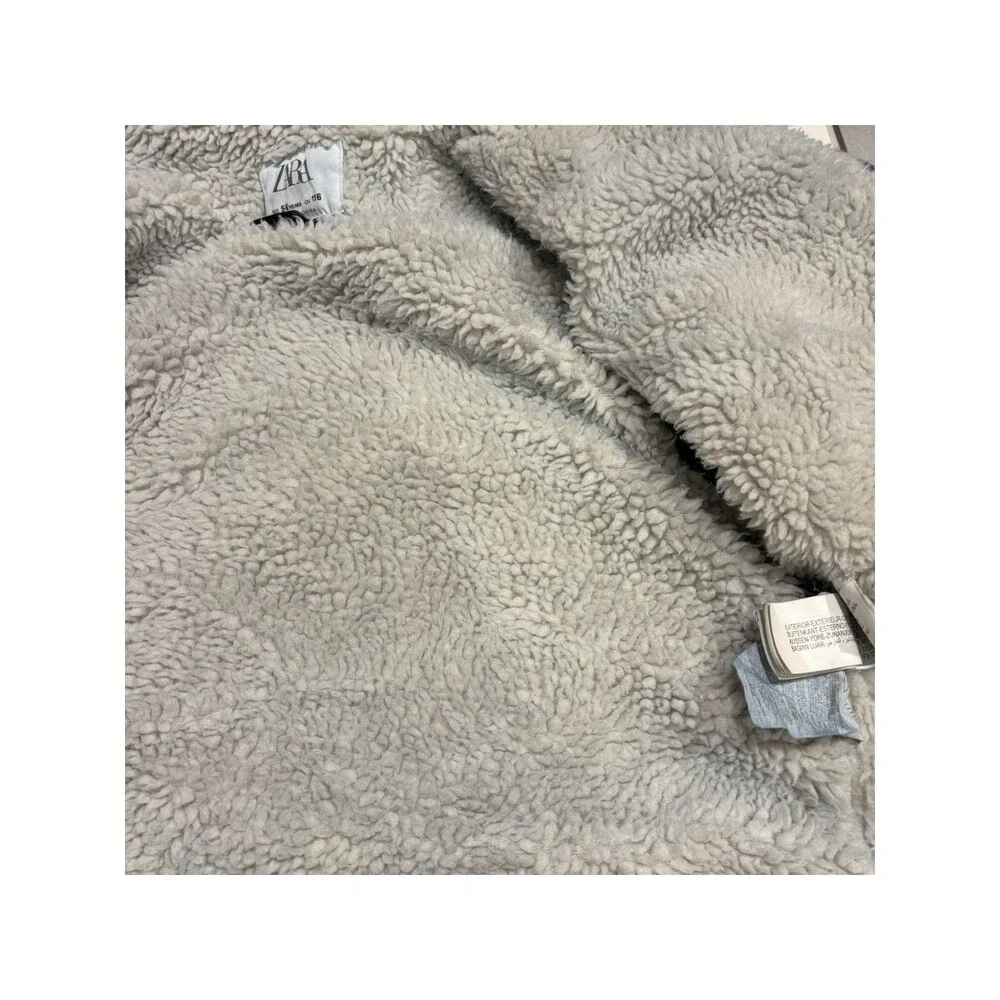 Zara Kids Girl Denim Sherpa Jacket Minnie Mouse Walt Disney 5/6 Jean